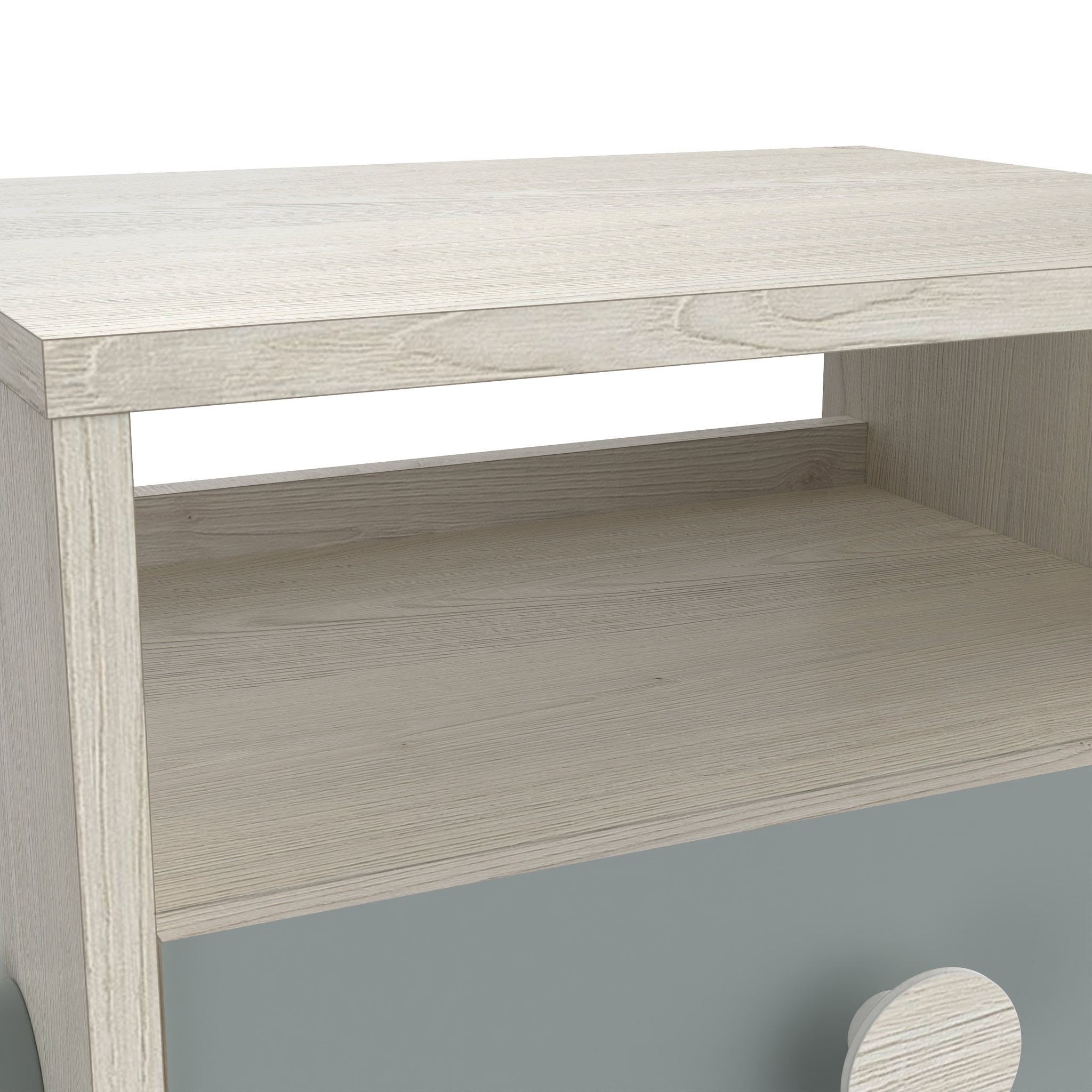 Voir la diapositive 4 : Chevet enfant 1 tiroir 1 niche L39cm NOLAN