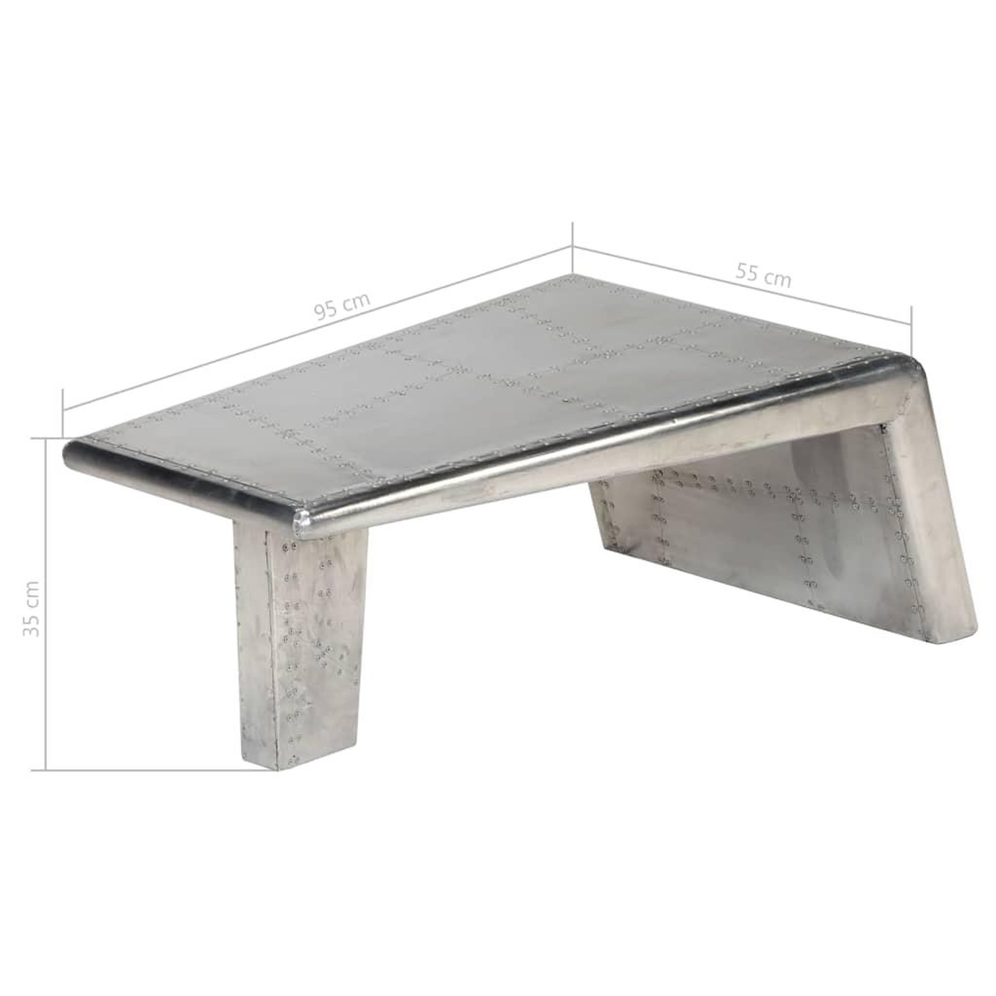 Voir la diapositive 6 : VIDAXL Table basse aviator style d'avion vintage aluminium