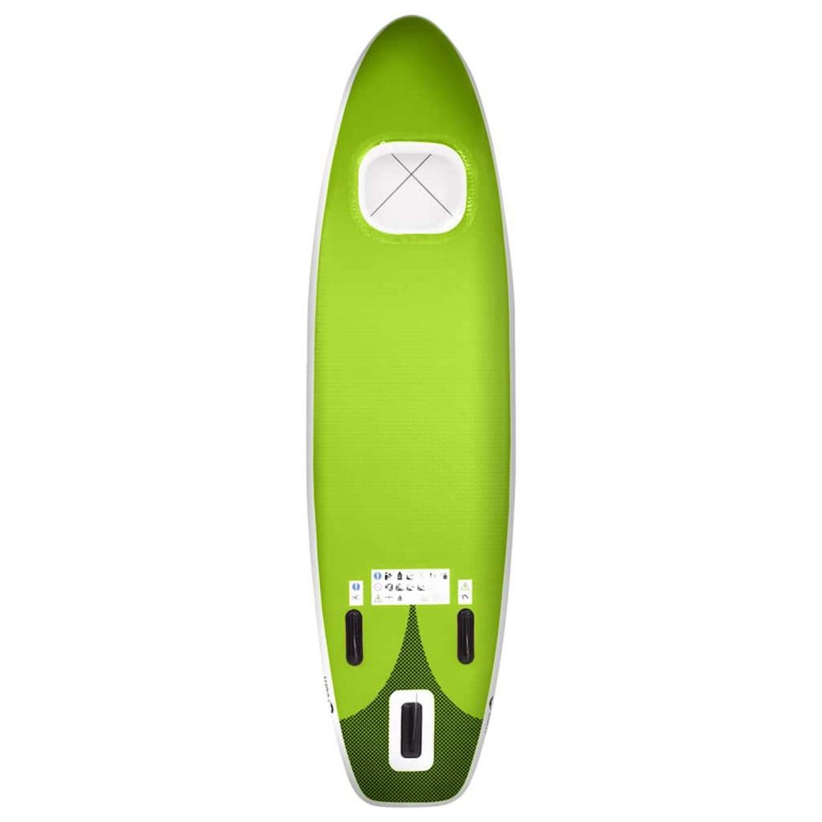 VIDAXL Ensemble de planche SUP gonflable Vert 360x81x10 cm