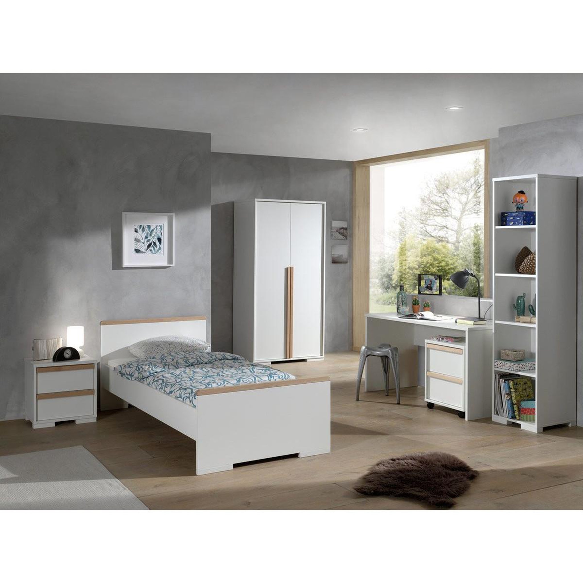Voir la diapositive 3 : Paris Prix Armoire 2 portes  london  195cm blanc