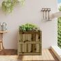 Voir la diapositive 3 : VIDAXL Jardiniere d'exterieur 60x60x60 cm bois de pin impregne
