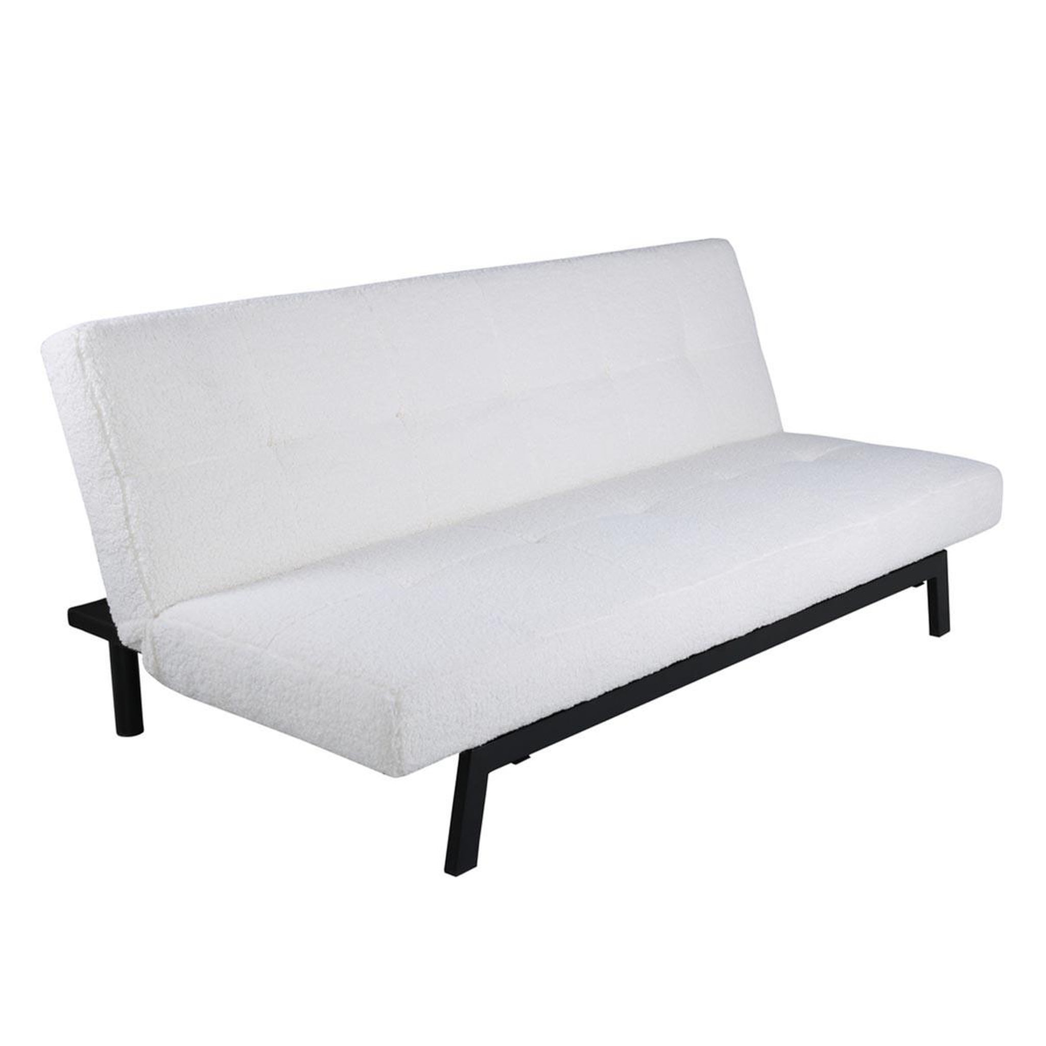 Paris Prix Canapé convertible bouclette  bodil  180cm blanc