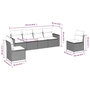 Voir la diapositive 3 : VIDAXL Salon de jardin avec coussins 6 pcs beige resine tressee