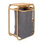 Voir la diapositive 2 : Paris Prix Meuble à Linge 3 Paniers  Bambou  69cm Naturel