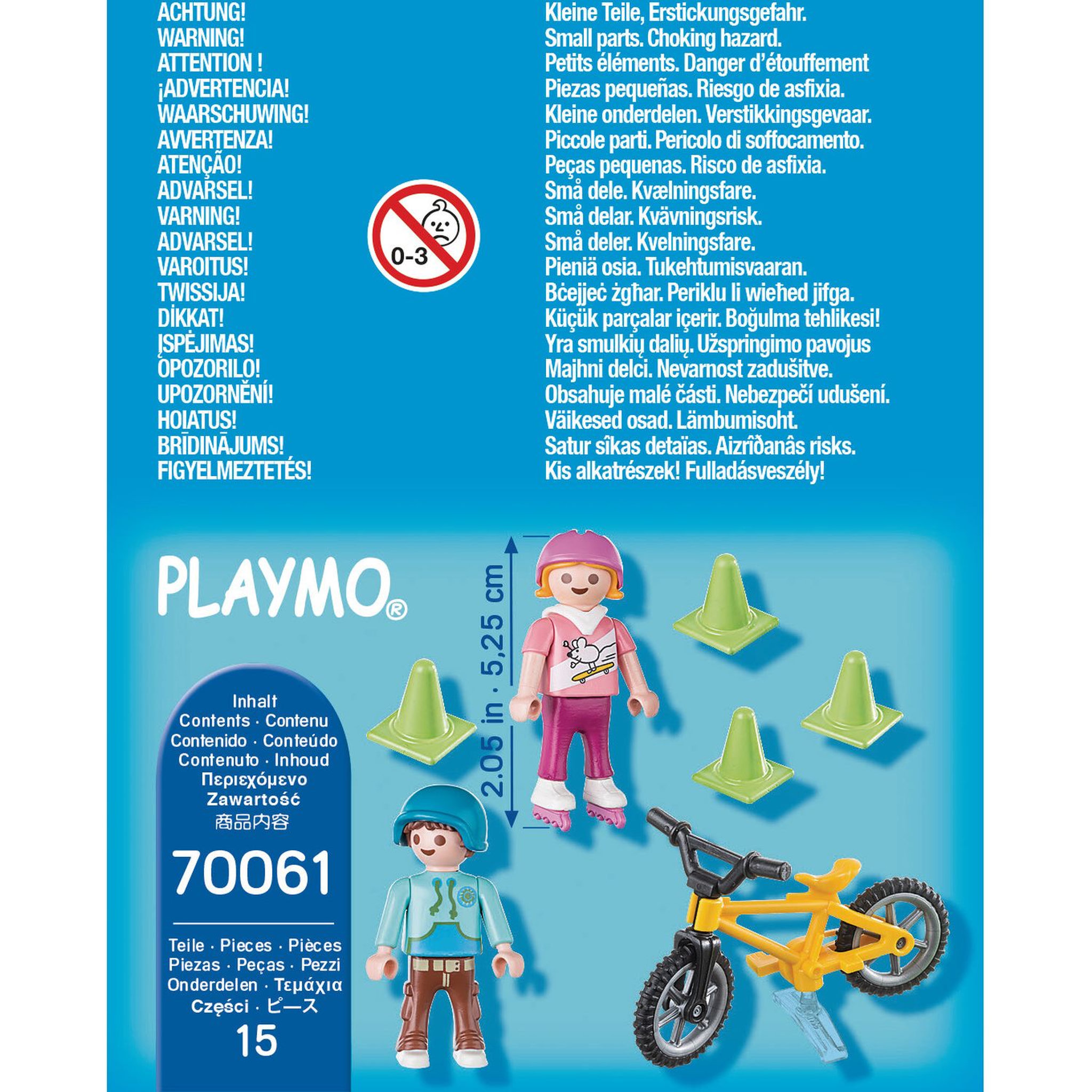 Voir la diapositive 2 : PLAYMOBIL  70061 Enfants avec Vélo et Rollers