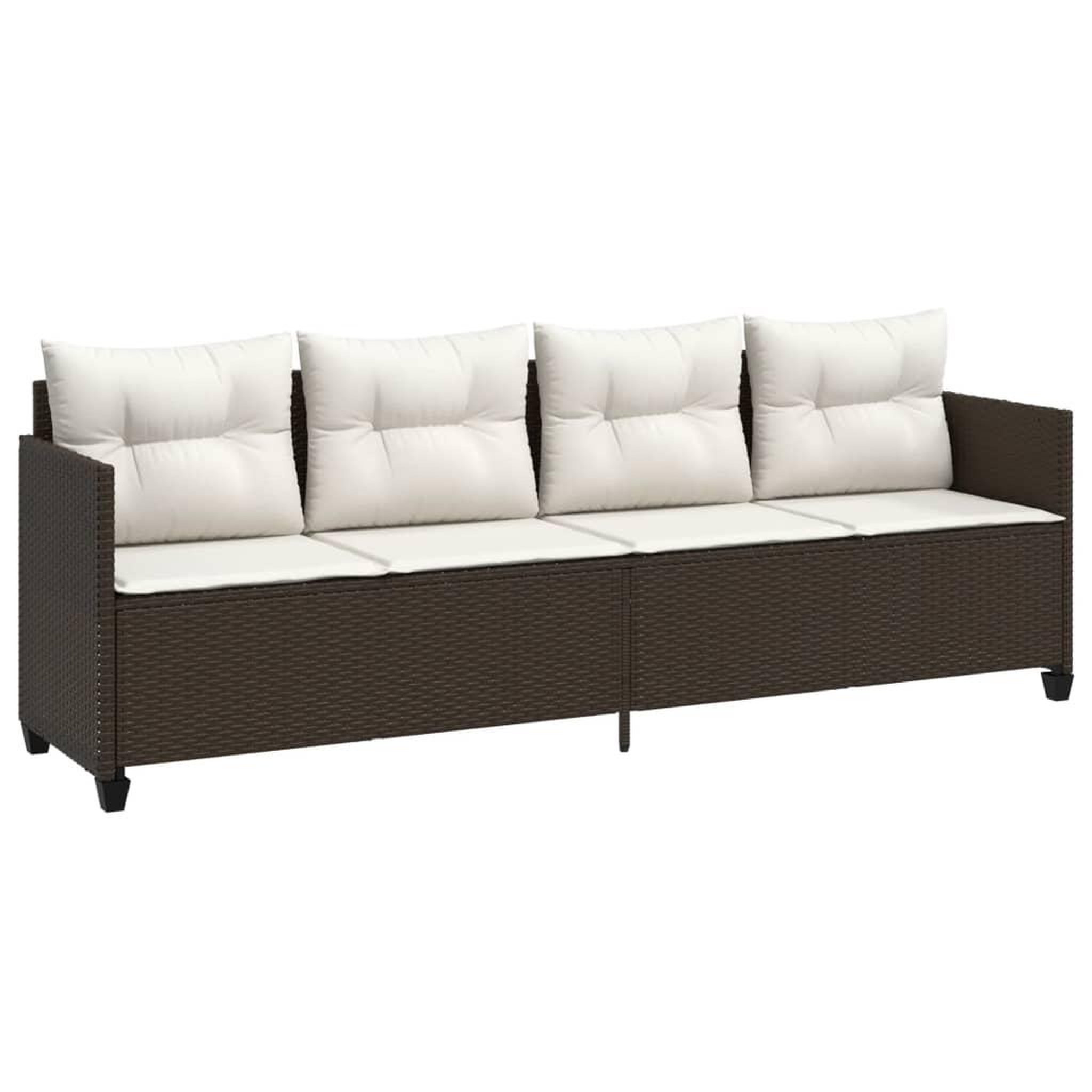 Voir la diapositive 2 : VIDAXL Chaise longue avec coussins marron resine tressee