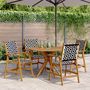 Voir la diapositive 1 : VIDAXL Ensemble a manger de jardin 5 pcs Bois d'acacia solide