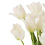 Voir la diapositive 2 : Paris Prix Bouquet de Fleurs  Tulipes  65cm Blanc & Vert