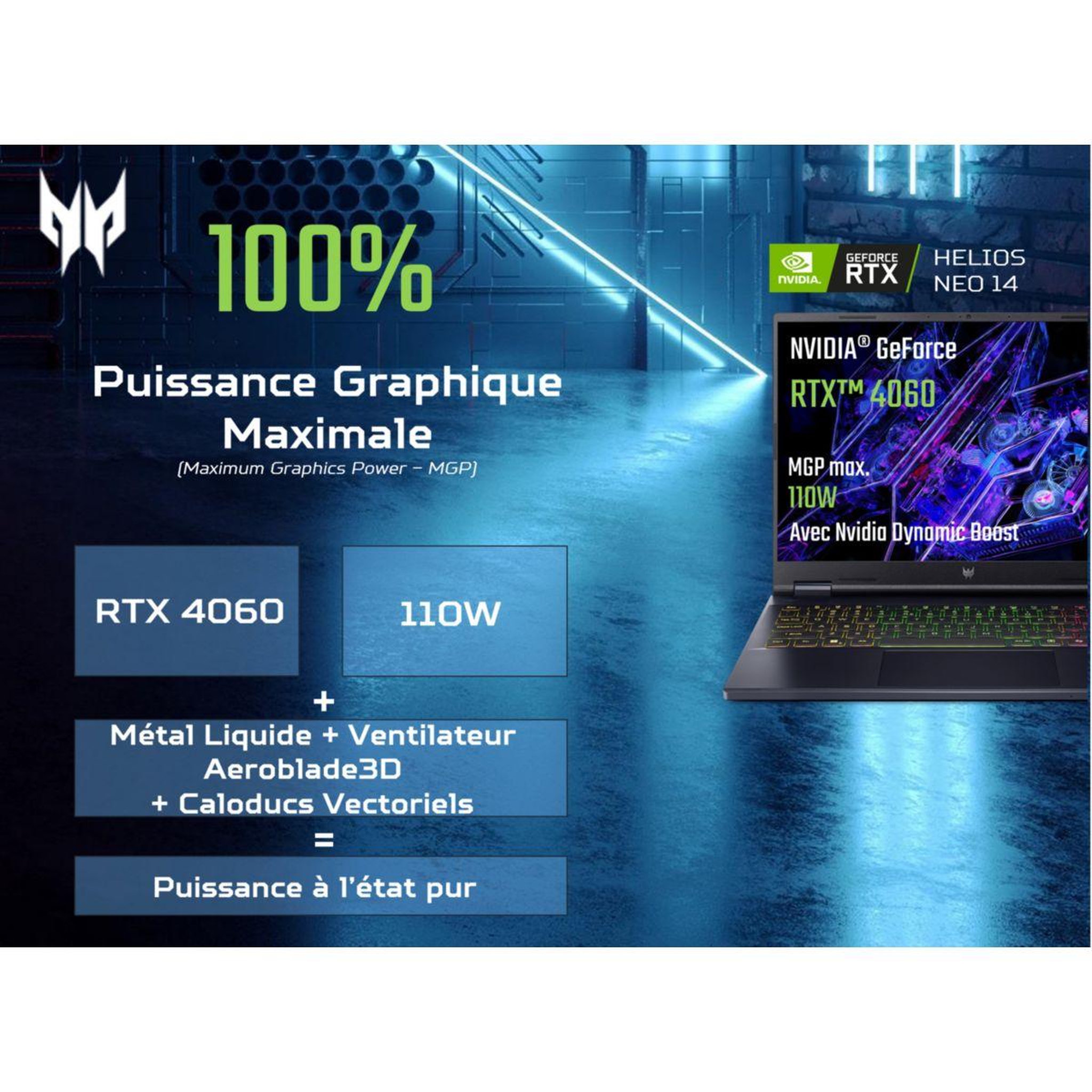 Voir la diapositive 3 : ACER PC Gamer Predator Helios Neo 14 PHN14-51-59AF