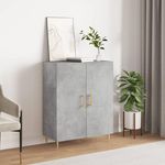 VIDAXL Buffet gris beton 69,5x34x90 cm bois d'ingenierie