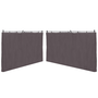 Voir la diapositive 3 : ID MARKET Lot de 2 rideaux pour pergola 3 et 4 M gris panneaux muraux avec fermeture éclair