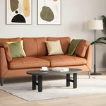 VIDAXL Pieds de table basse noir 2 pcs 40x(30-31) cm acier