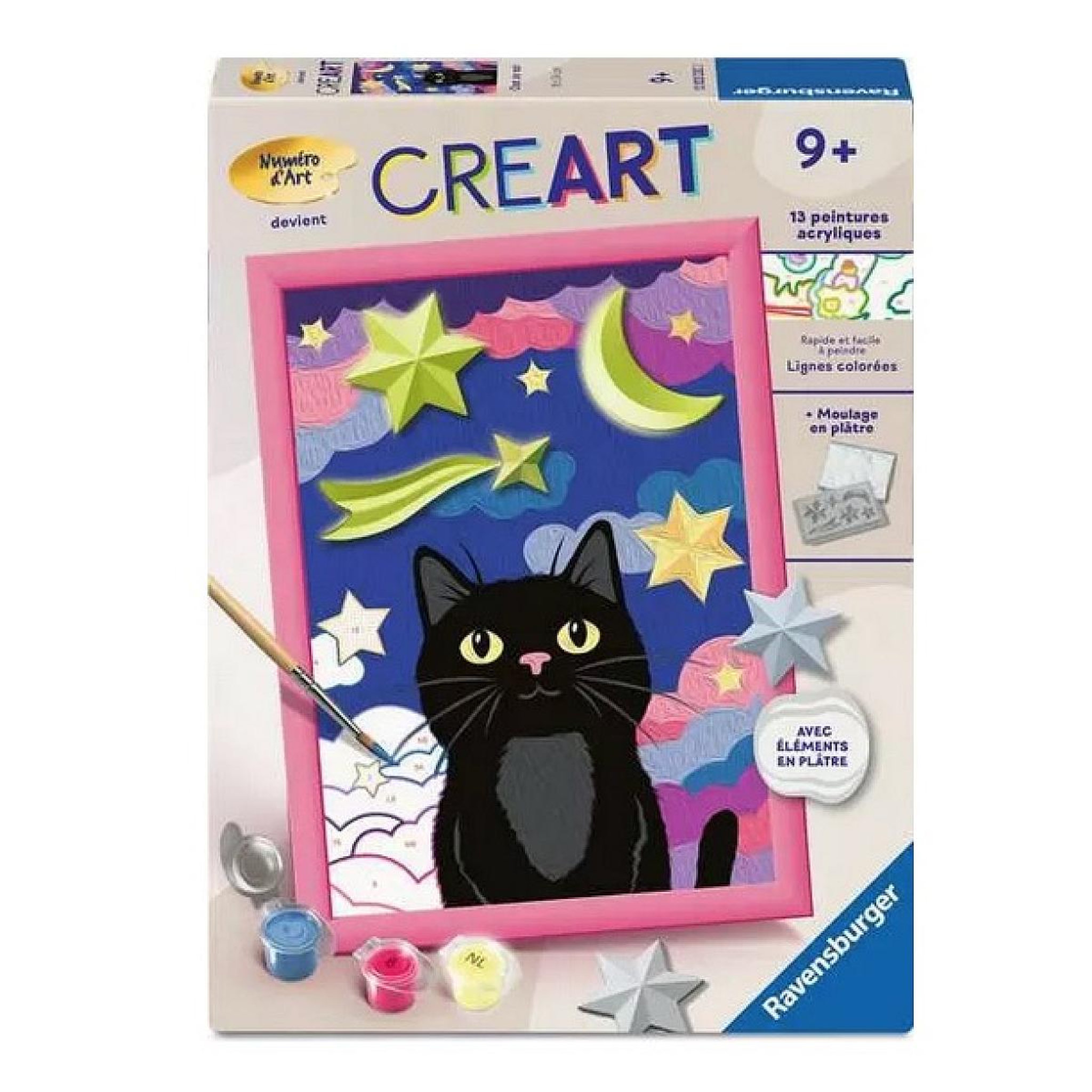 RAVENSBURGER CreArt Peinture au numero Chat noir