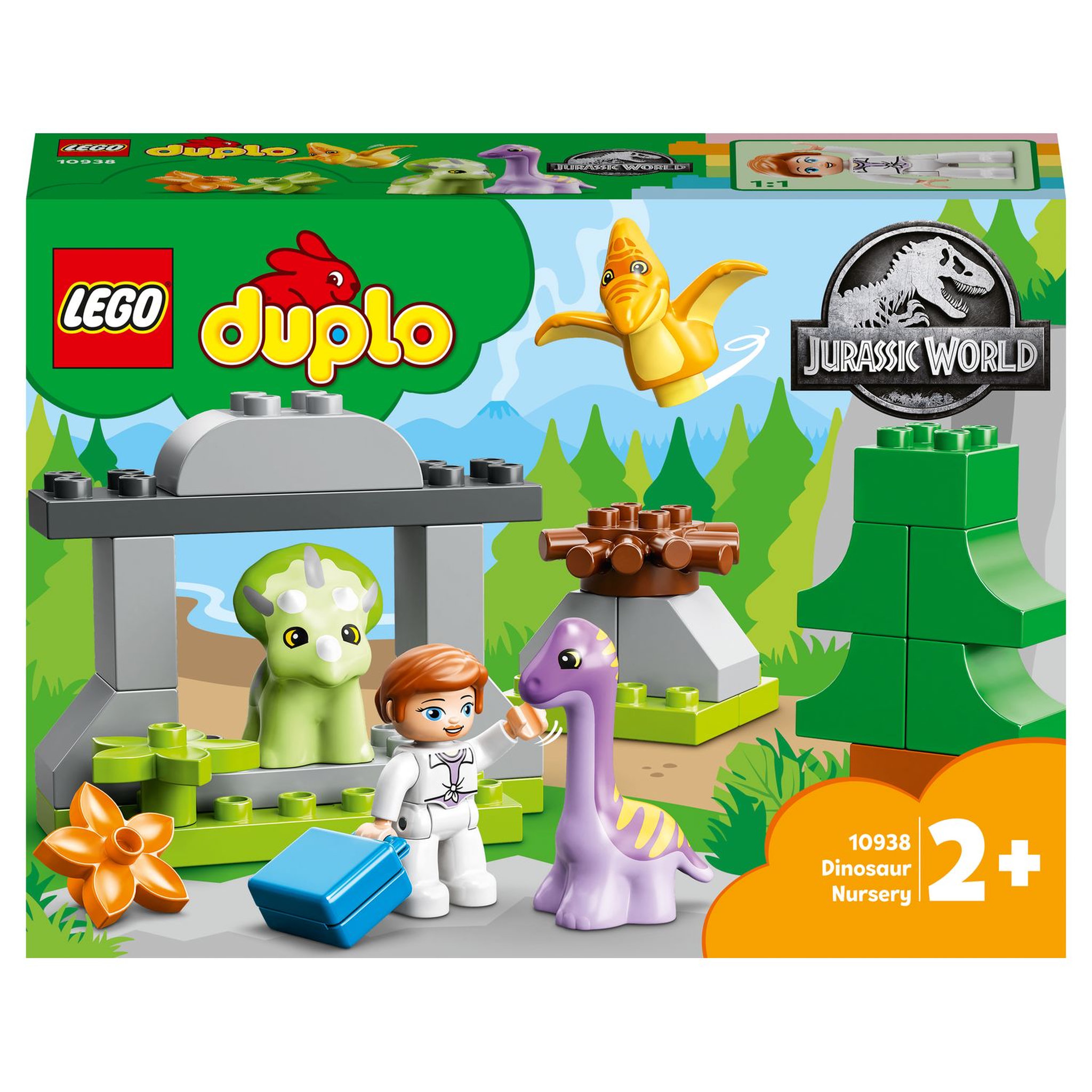 LEGO DUPLO 10938 La Nurserie des Dinosaures, Jouet d'Éveil, Bébé Dino, Enfants Dès 2 Ans