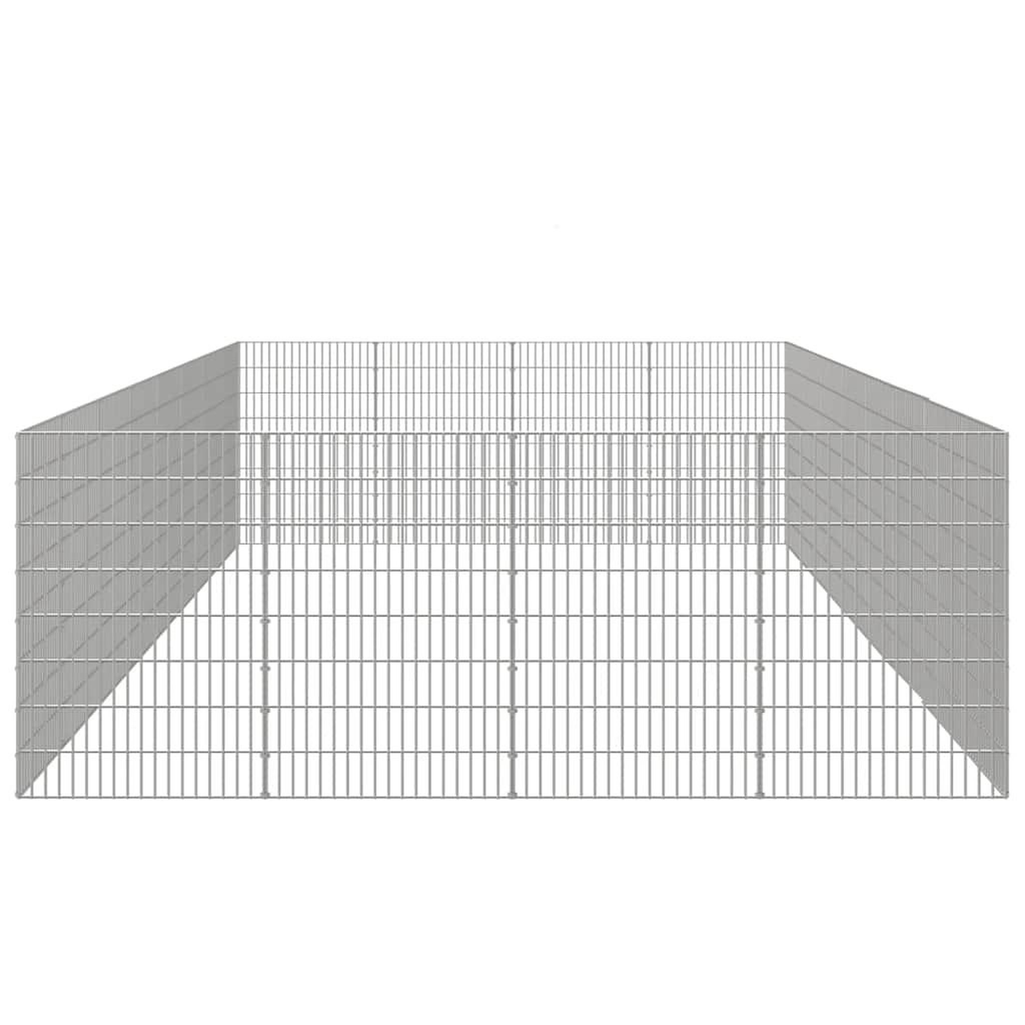Voir la diapositive 5 : VIDAXL Enclos pour animaux en liberte 24panneaux 54x80cm fer galvanise