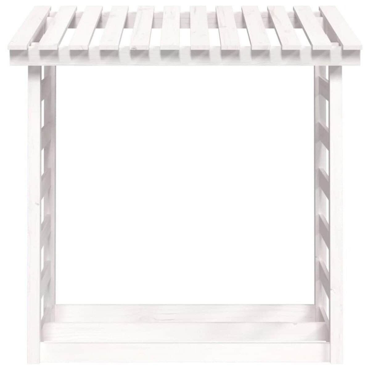 VIDAXL Support pour bois de chauffage Blanc 108x64,5x110cm Bois de pin