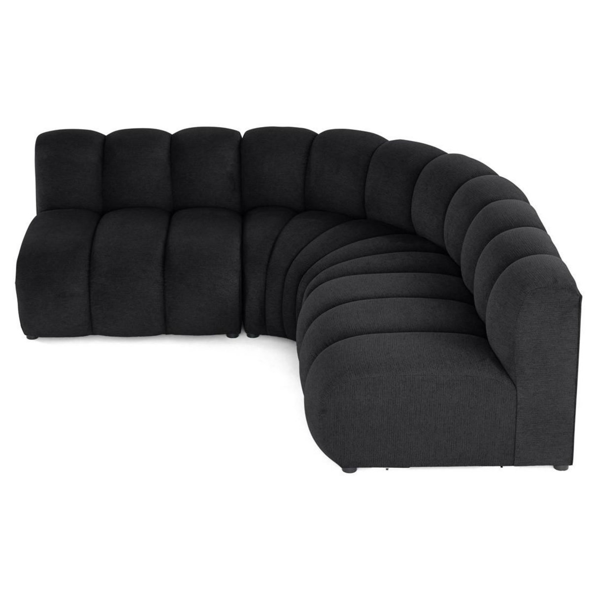 LISA DESIGN Debbie - canapé modulable d'angle réversible 4 places en tissu texturé