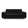 Voir la diapositive 1 : BEST MOBILIER Pablo - canapé 3 places - convertible avec têtières réglables - en velours