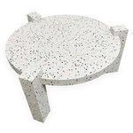 Paris Prix Table Basse Effet Terrazzo  Terry  84cm Gris Clair