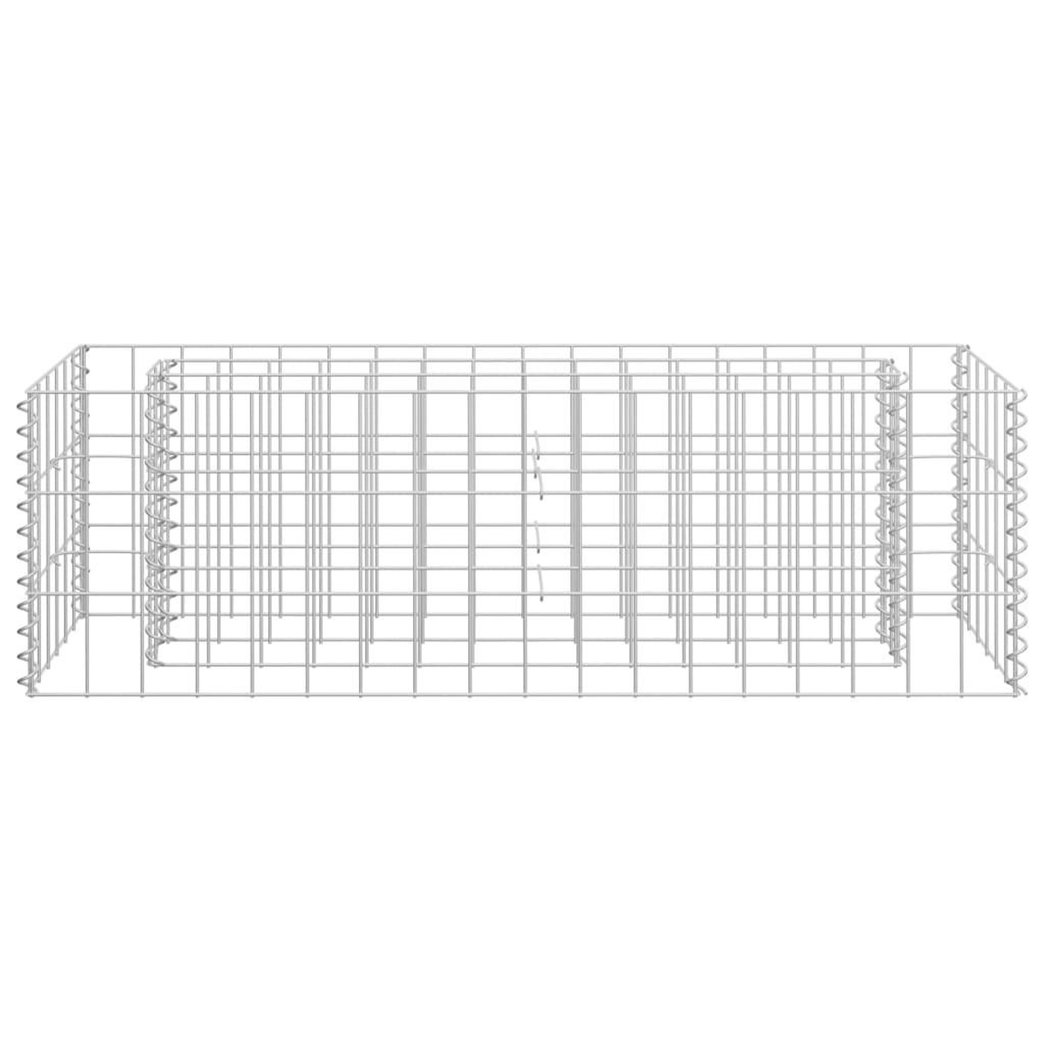 Voir la diapositive 4 : VIDAXL Lit sureleve a gabion Acier galvanise 90x30x30 cm