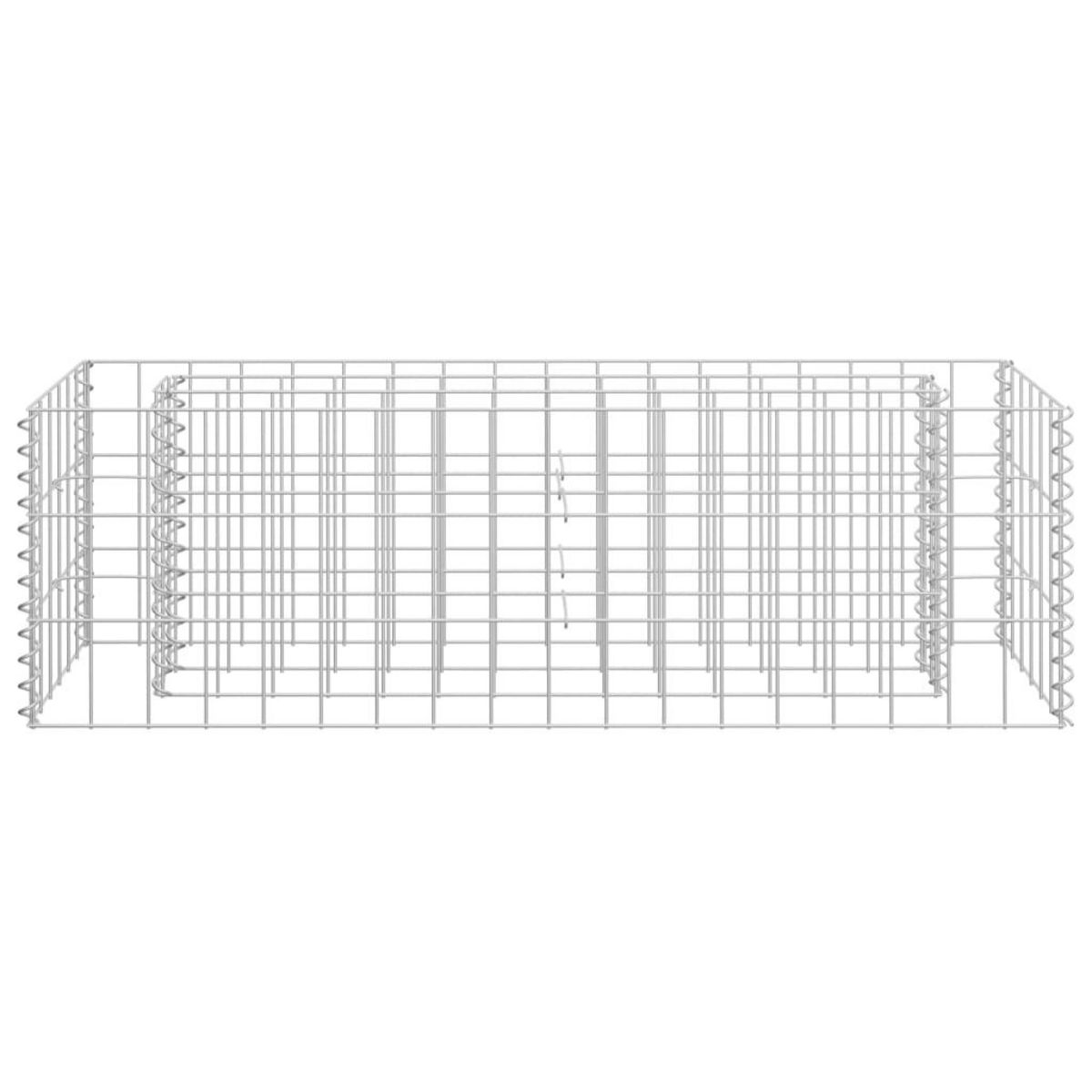 VIDAXL Lit sureleve a gabion Acier galvanise 90x30x30 cm