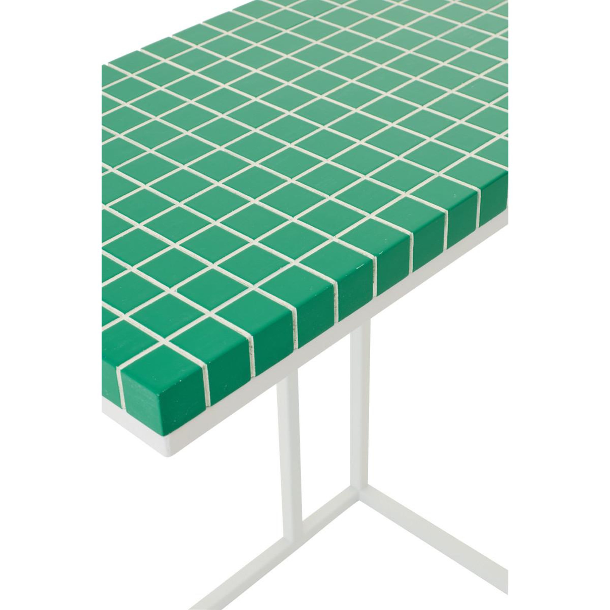 Voir la diapositive 4 : J-LINE Table d'appoint à carreaux  spia  60cm vert & blanc