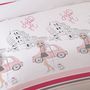 Voir la diapositive 3 : Dourev Housse de couette 200x200 Fashion girl + 2 taies coton 52 fils