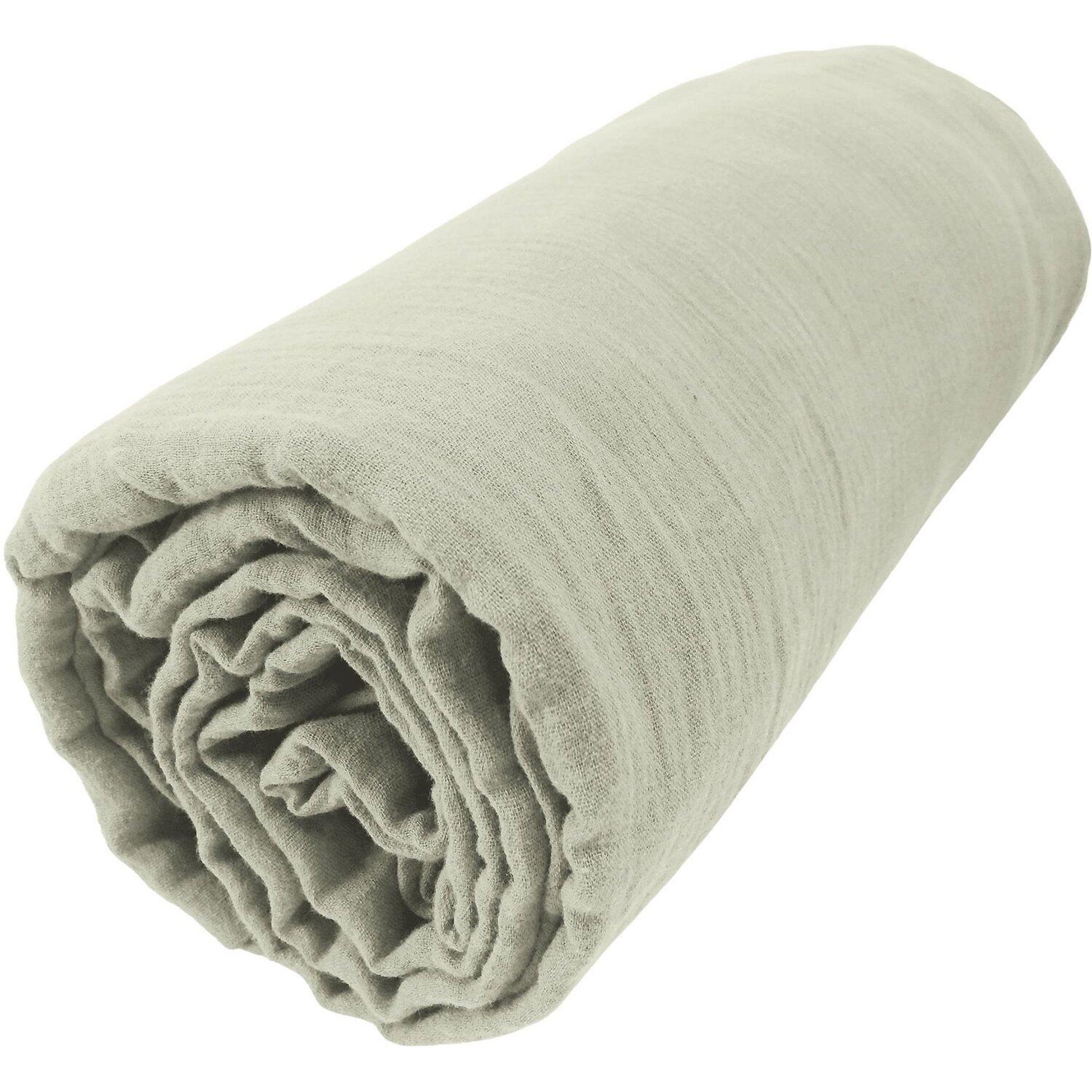 Voir la diapositive 2 : Home collection Drap housse 100% gaze de coton
