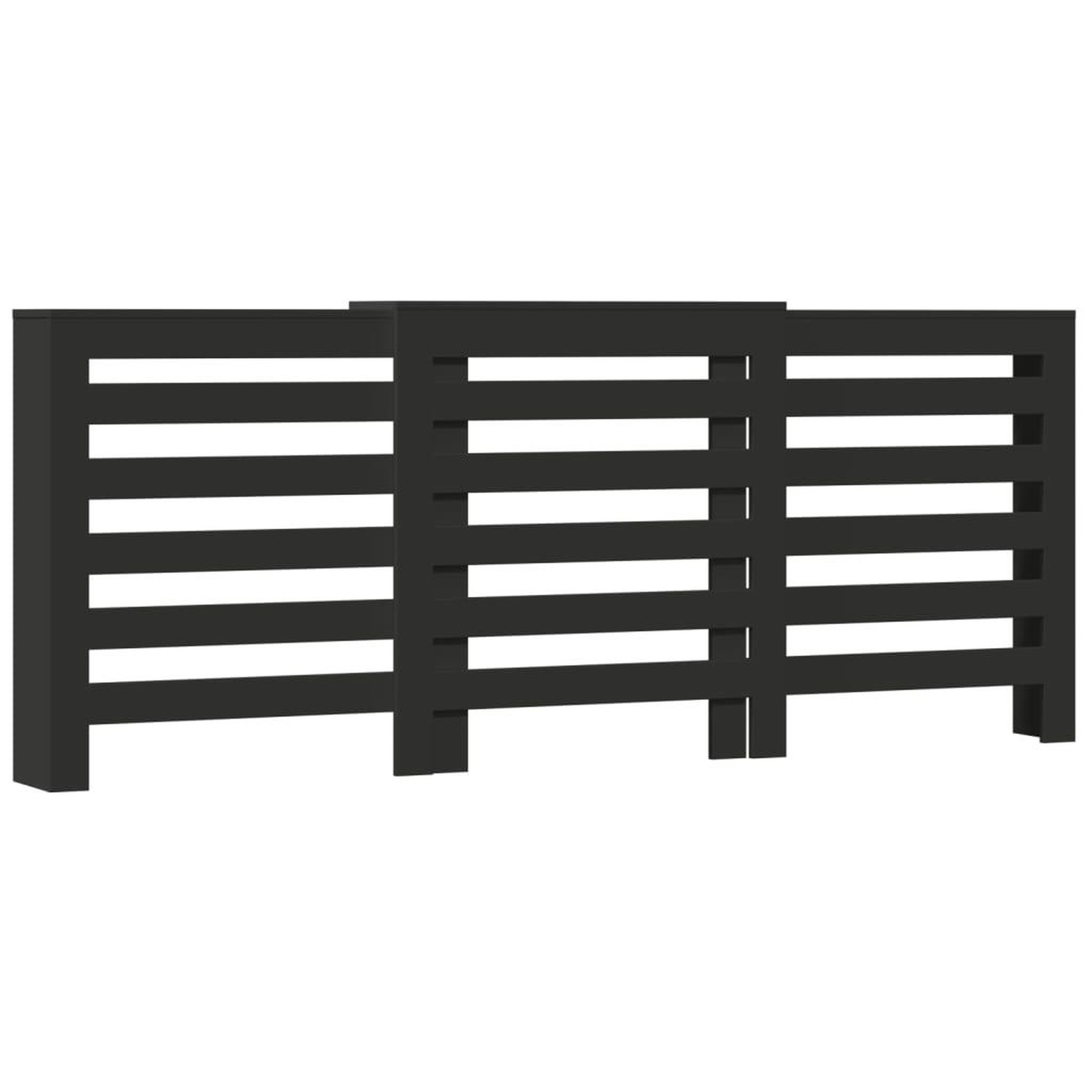 Voir la diapositive 2 : VIDAXL Cache-radiateur noir 205x21,5x83,5 cm bois d'ingenierie