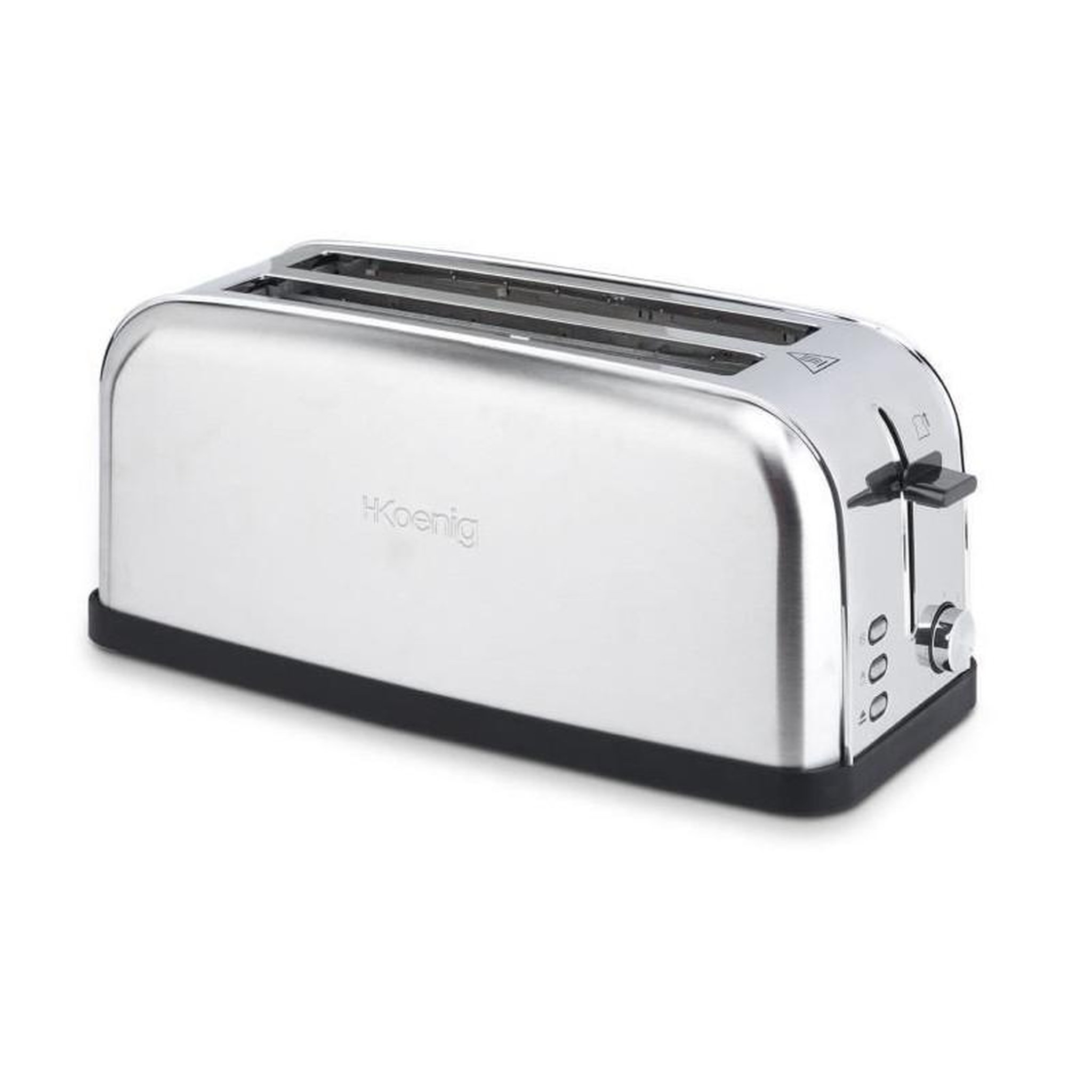 HKOENIG Grille-pain H.KoeNIG TOAS28 - 2 fentes - 3 fonctions - Thermostat réglable 7 niveaux - Acier inoxydable - Gris