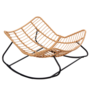 Voir la diapositive 2 : CONCEPT USINE Fauteuil à bascule en résine tressée coussin beige CANGGU