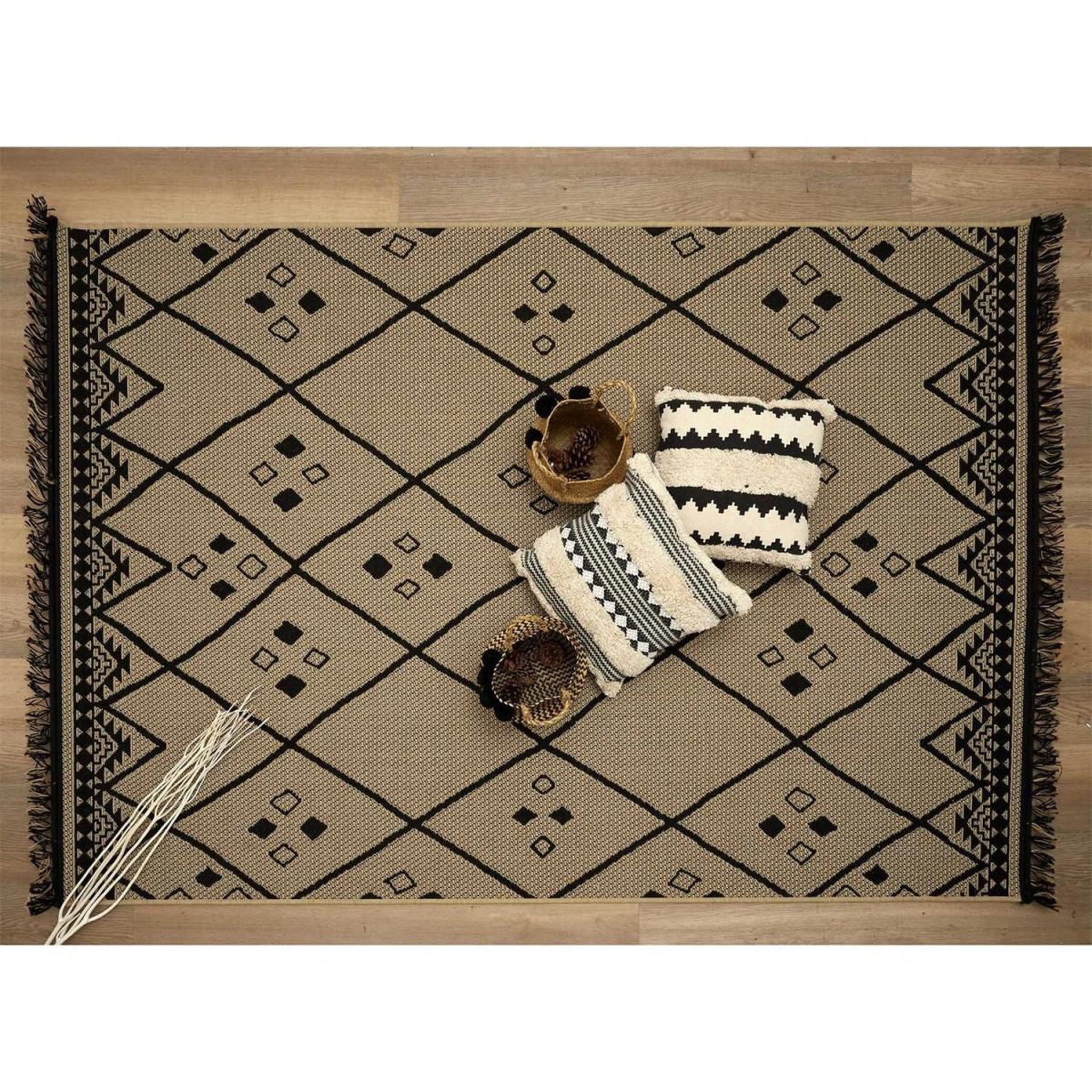 Voir la diapositive 3 : The Home Deco Factory Tapis déco ethnique  mirage  150x200cm naturel