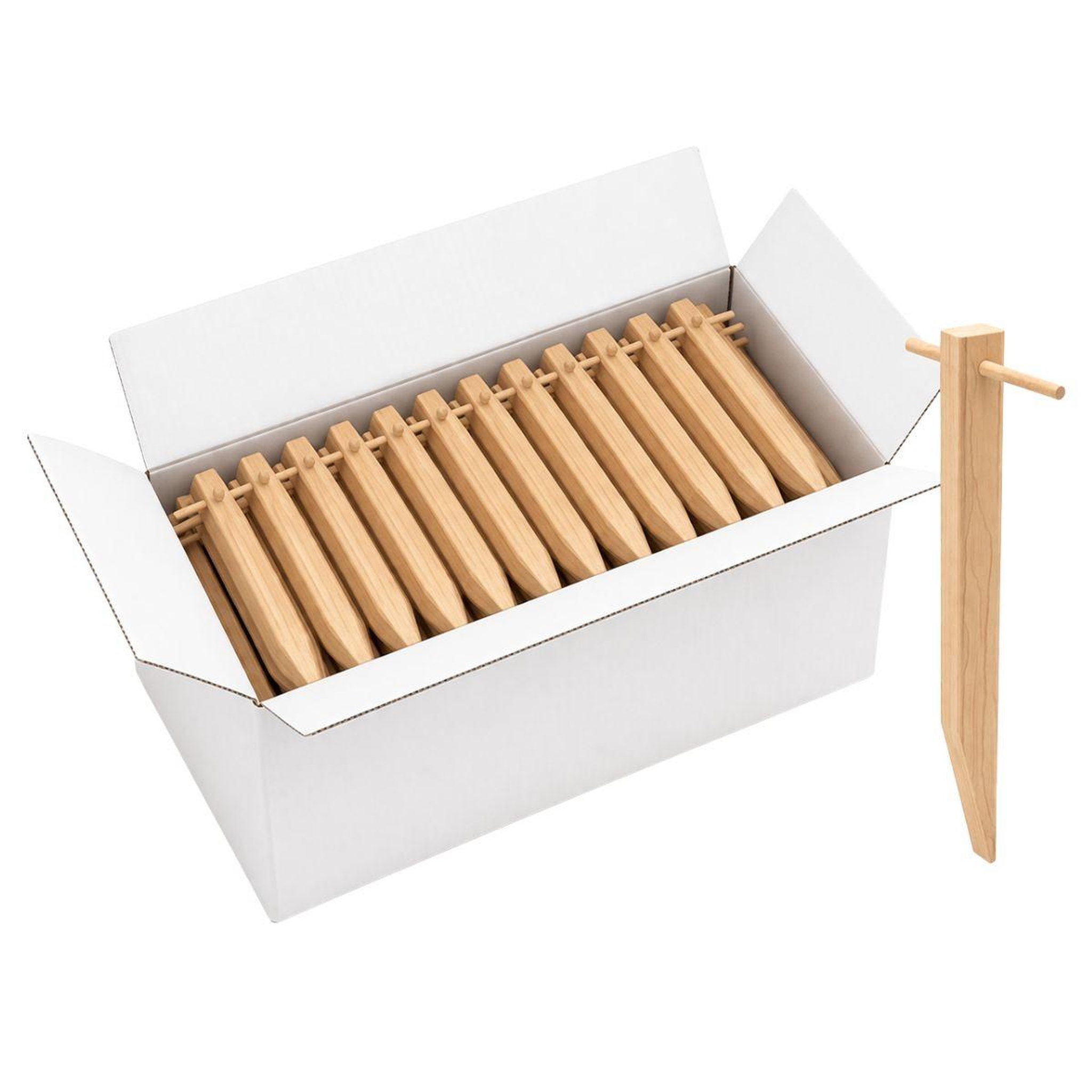 Voir la diapositive 5 : KZ GARDEN Lots de 60 piquets de fixation bois peuplier toile de paillage - ancrage sol jardin potager, fixation bâche paillage kz garden