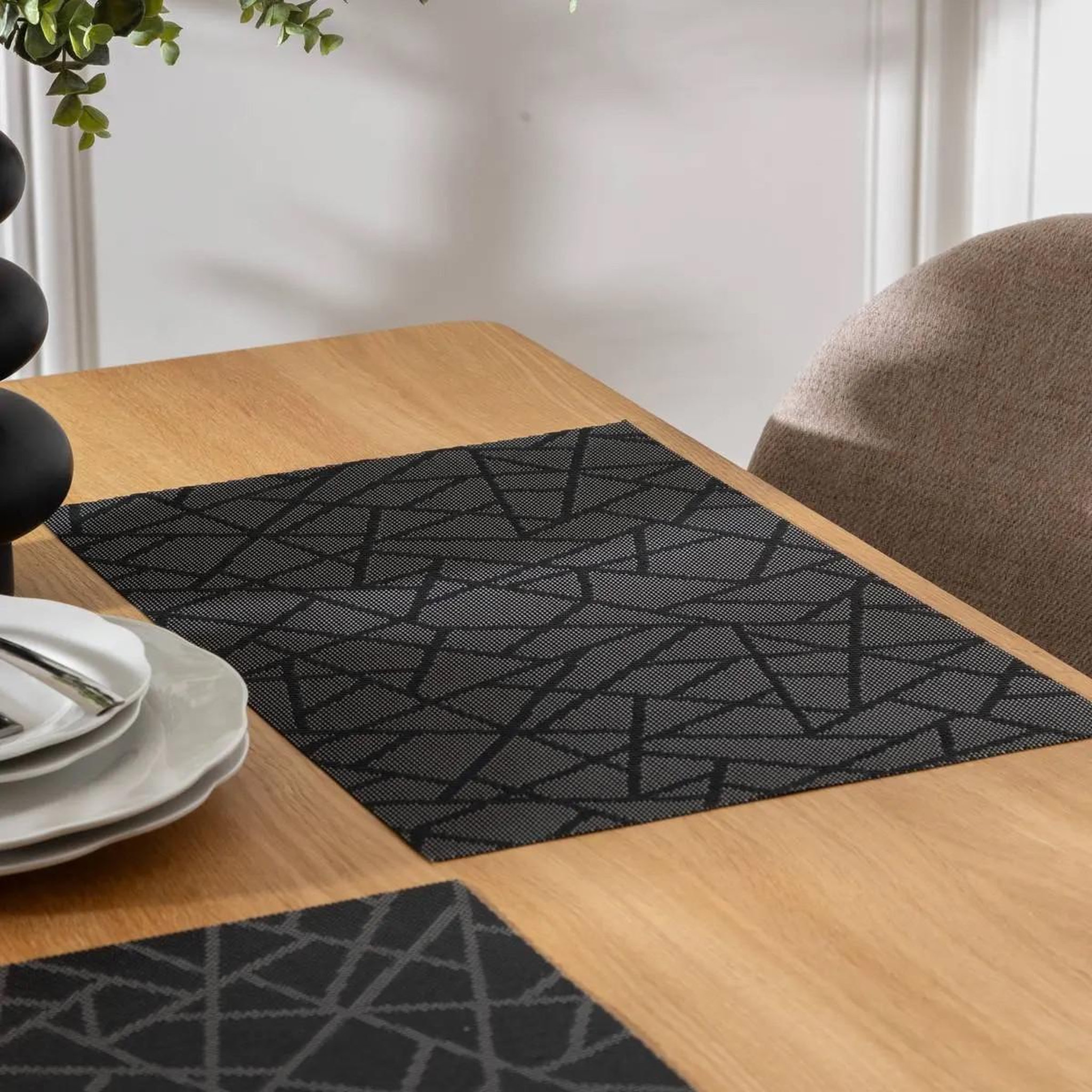 Voir la diapositive 2 : SECRET DE GOURMET Set de table design craquelé alph