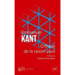 CRITIQUE DE LA RAISON PURE, Kant Emmanuel