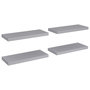 Voir la diapositive 2 : VIDAXL Etageres murales flottantes 4 pcs Gris 60x23,5x3,8 cm MDF