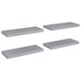 Voir la diapositive 2 : VIDAXL Etageres murales flottantes 4 pcs Gris 60x23,5x3,8 cm MDF