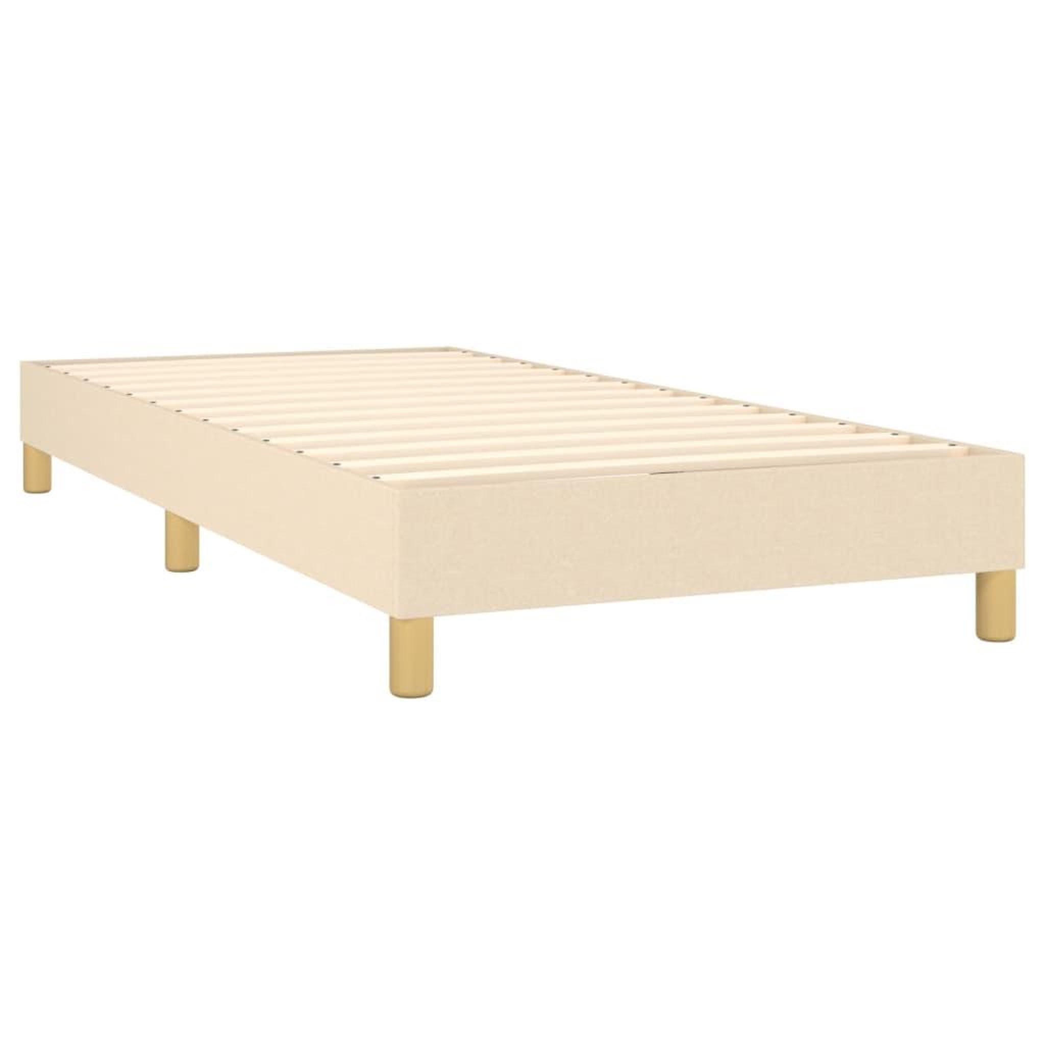 Voir la diapositive 4 : VIDAXL Cadre de lit sans matelas creme 90x190 cm tissu