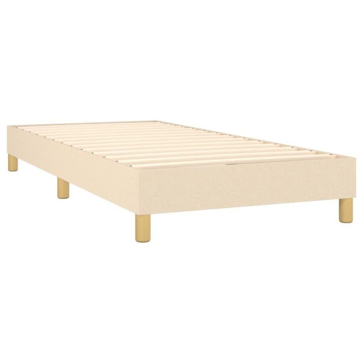 VIDAXL Cadre de lit sans matelas creme 90x190 cm tissu