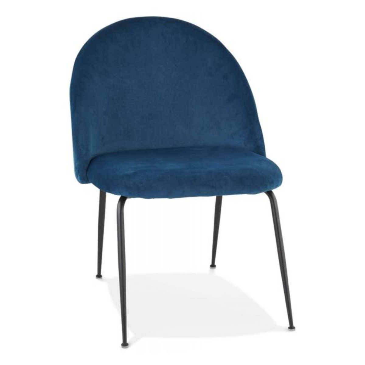 Paris Prix Fauteuil Lounge en Velours  Lillian  83cm Bleu