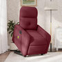 Voir la diapositive 1 : VIDAXL Fauteuil inclinable de massage electrique Rouge bordeaux Tissu