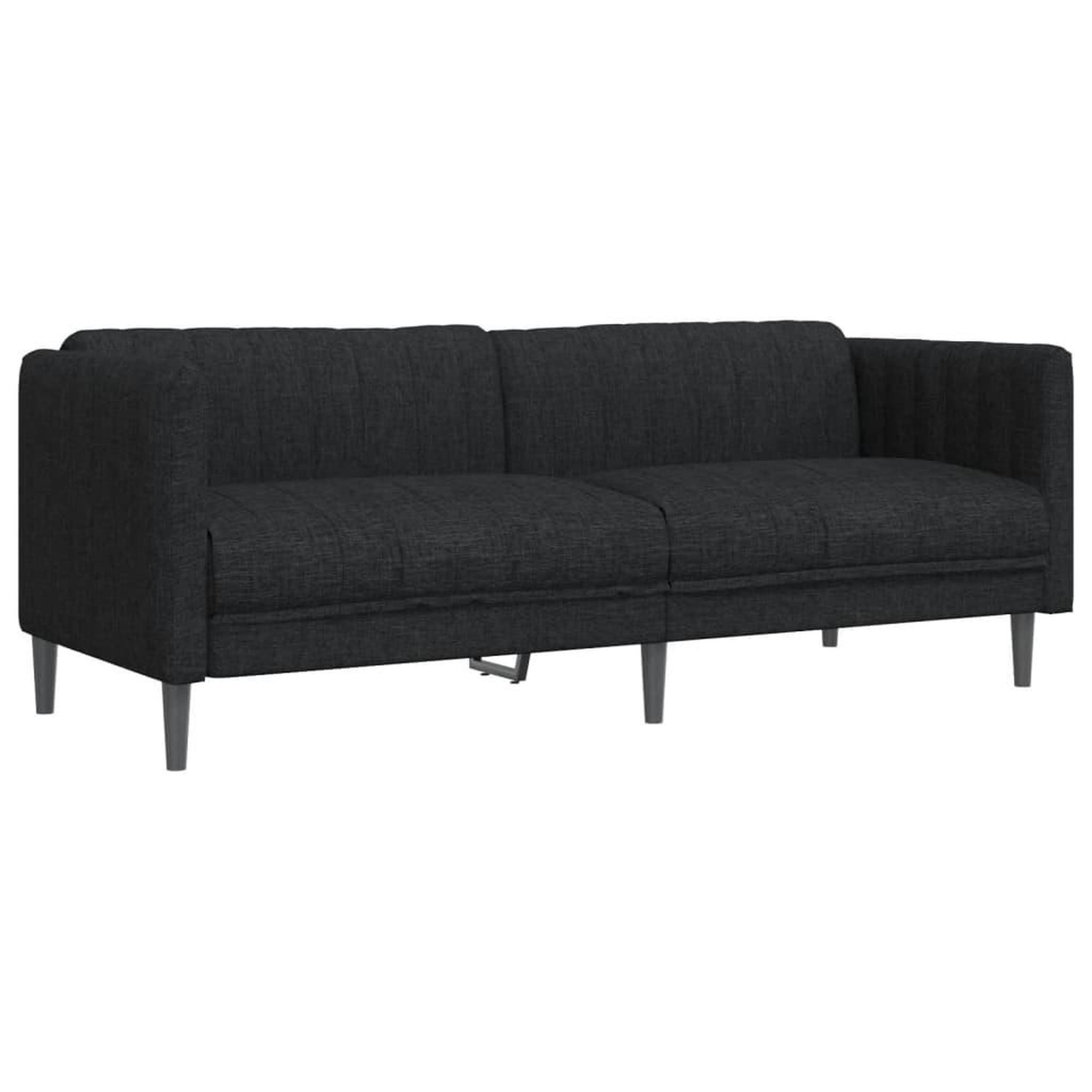Voir la diapositive 2 : VIDAXL Canape a 3 places noir tissu