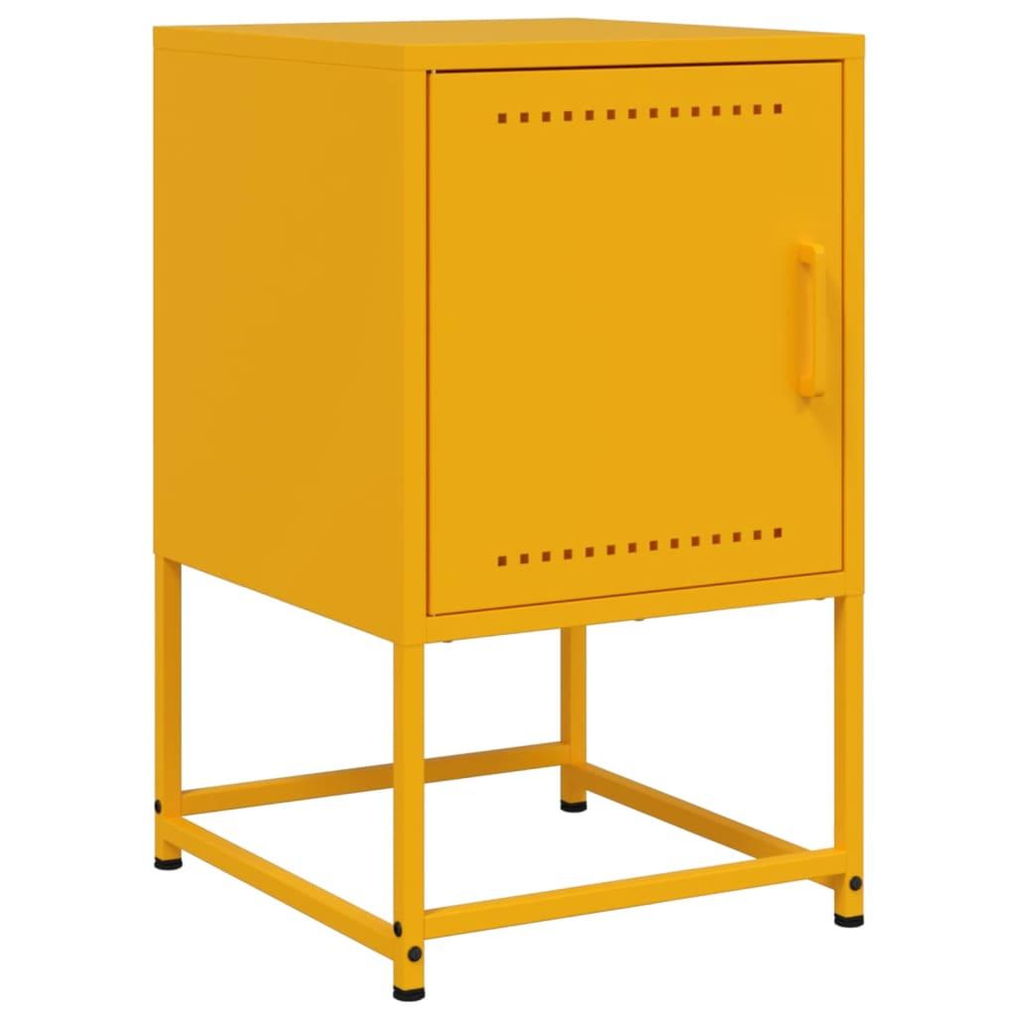 Voir la diapositive 2 : VIDAXL Table de chevet jaune moutarde 36x39x60,5 cm acier
