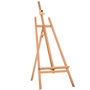 Voir la diapositive 1 : HOMCOM Chevalet d'artiste sur pieds inclinaison et hauteur réglable dim. 65L x 68l x 174-230H cm bois de hêtre clair