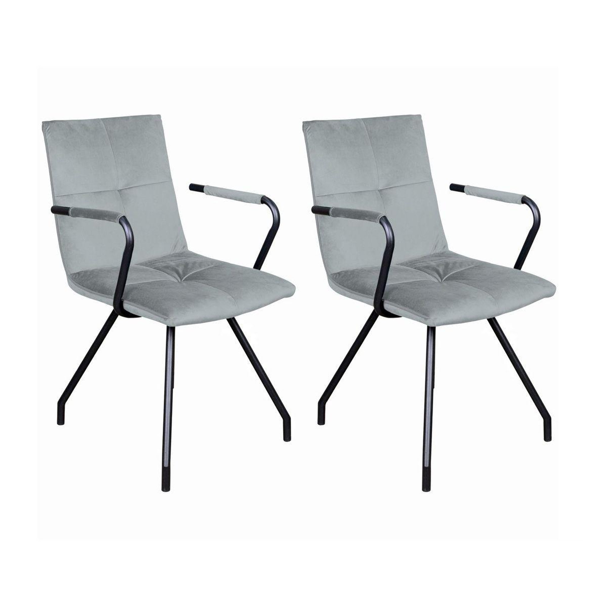 Voir la diapositive 1 : Paris Prix Lot de 2 chaises rétro  eaden  87cm gris