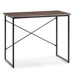 VS VENTA-STOCK Bureau Cáceres Noir,Table pour PC, Style Industriel, 90 cm Longueur