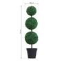 Voir la diapositive 3 : OUTSUNNY Buis artificiel topiaire artificielle en forme de boules dim. Ø 30 x 112H cm vert