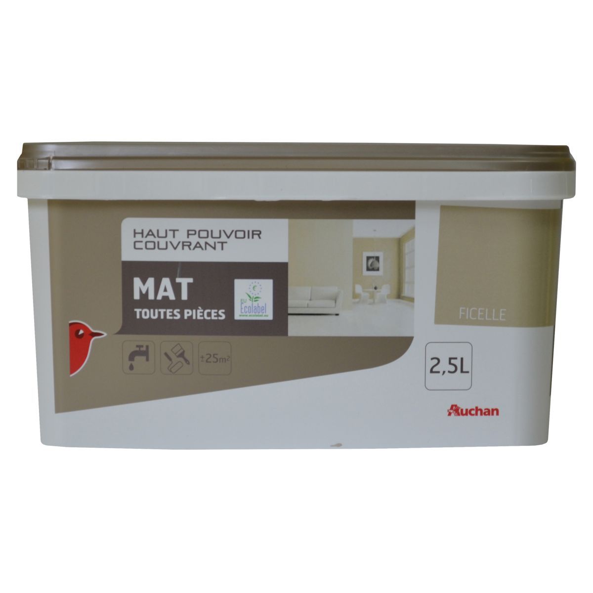 AUCHAN Peinture murale mat Ficelle