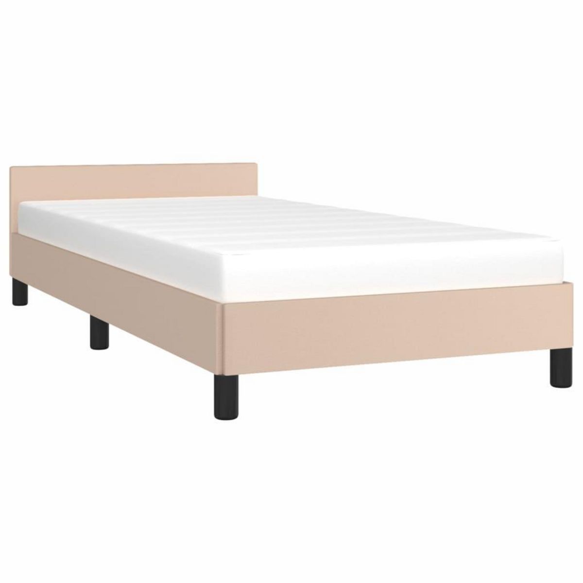 VIDAXL Cadre de lit avec tete de lit sans matelas cappuccino 90x200 cm
