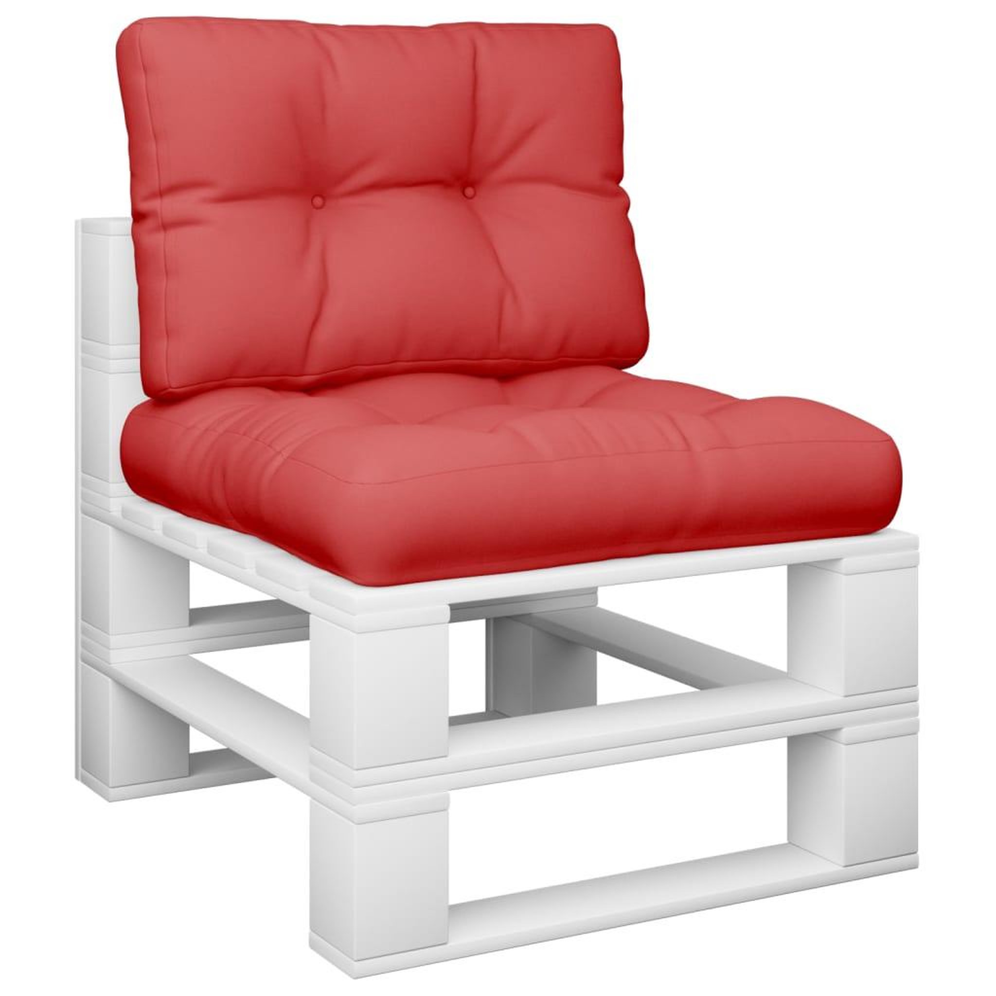 Voir la diapositive 3 : VIDAXL Coussins de palette lot de 2 rouge tissu